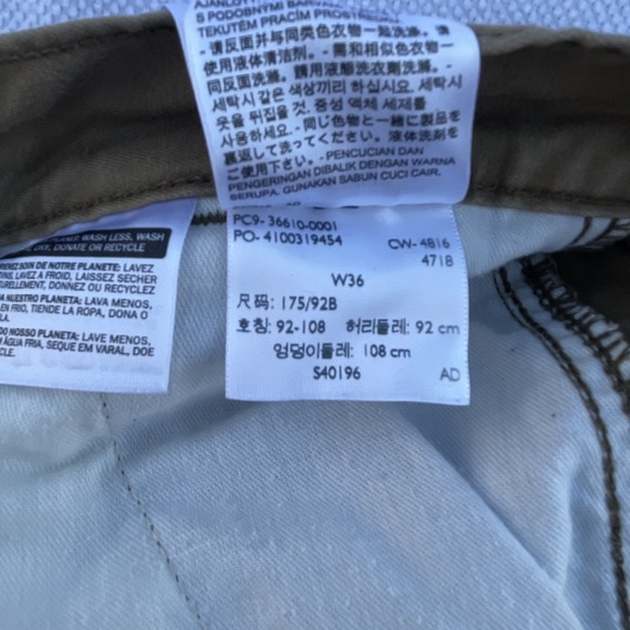 Men's Levi's Black Cargo S40196 Shorts Size 36 kaki Multi Pockets Hiking Grunge - Picture 14 of 14